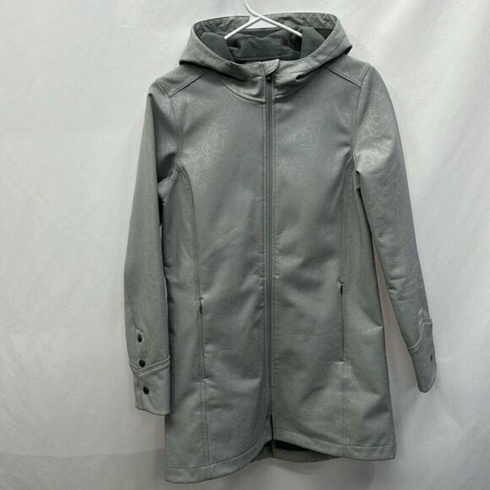 Cloudveil ladies long soft shell jacket size small. Wind Water Resistant